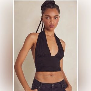 Brand New With Tags, Free People ONE Heather Top, Black, Size S